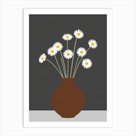 Daisies In A Vase 1 Art Print