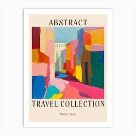 Abstract Travel Collection Poster Madrid Spain 1 Art Print