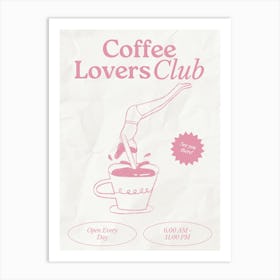 Coffee Club Kitchen | Coffee Lover’s Club | Coffee Bar 13 Art Print