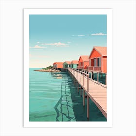 Maldives, Graphic Illustration 4 Art Print