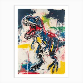 Graffiti Abstract T Rex Painting 1 Art Print