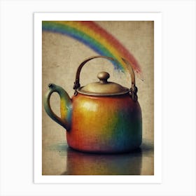 Rainbow Teapot 3 Art Print