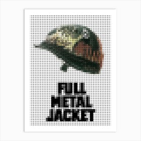 Full Metal Jacket In A Pixel Dots Art Style Art Print