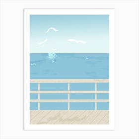 Pier View Art Print