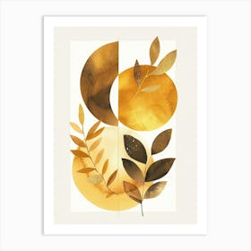 Golden Leaves Canvas Print 4 Art Print