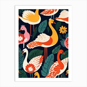 Flamingos 1 Art Print