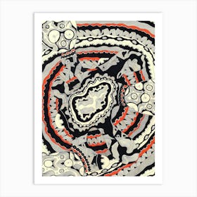 "Life inside" abstract art print by Gangachili. Unique hand-drawn wall art for home, shop, cafe or office decor Art Print