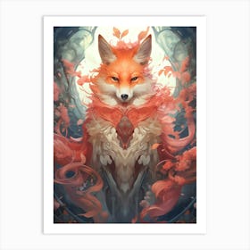 Fox King Forest Art Print