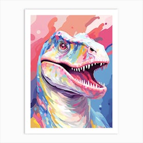 Colourful Dinosaur Suchomimus 4 Art Print