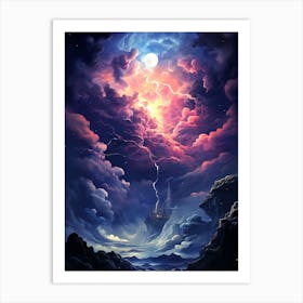 Lightning In The Sky Art Print