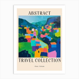 Abstract Travel Collection Poster Hanoi Vietnam 2 Art Print