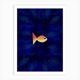 Abstract Goldfish Art Print