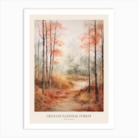 Autumn Forest Landscape Croatan National Forest 2 Poster Art Print