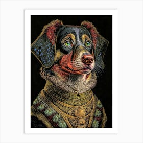 Dog In Period Costume Art Print