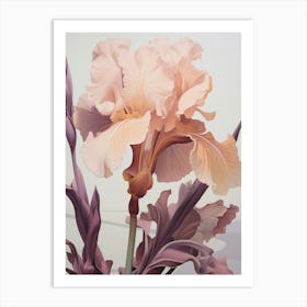 Floral Illustration Iris 1 Art Print