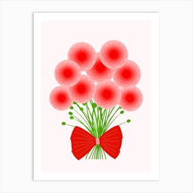 Red Dahlias Art Print