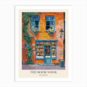 Stockholm Book Nook Bookshop 3 Poster Art Print