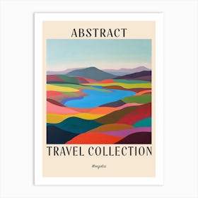 Abstract Travel Collection Poster Mongolia 1 Art Print