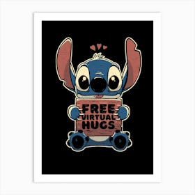 Free Virtual Hugs Art Print