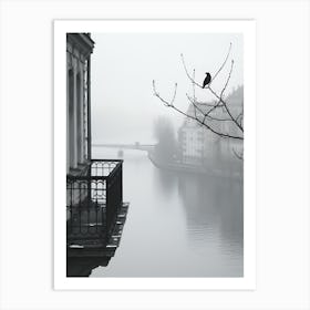 Bird On Balcony Art Print