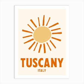 Tuscany, Italy, Graphic Style Poster 5 Art Print