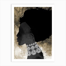 African Woman Afro Art Print