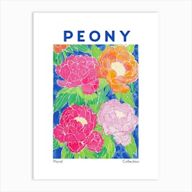 Peony Floral Collection Botanical Flower Market Art Print