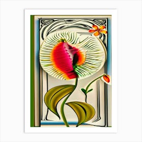 Art Deco Flower Art Print