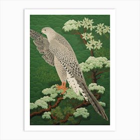 Ohara Koson Inspired Bird Painting Harrier 3 Art Print