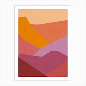 Abstract Landscape - Sunset 1 Art Print