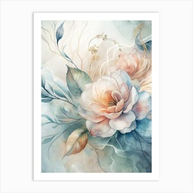 Watercolor Flowers 57 Art Print