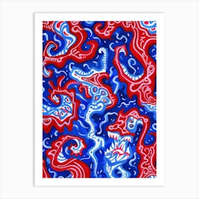 Red, White And Blue 1 Art Print