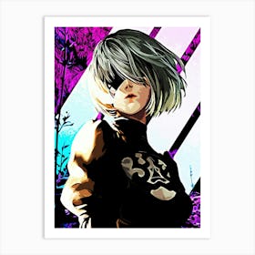 Girl nier automata Art Print