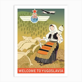 Yugoslavia Jat, Yugoslavian Airways Transport Art Print