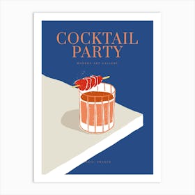 Cocktail Party 1 Art Print