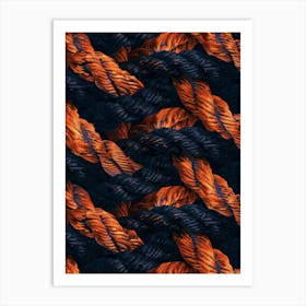 Orange And Blue Rope Art Print