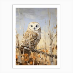 Bird Painting Snowy Owl 4 Art Print