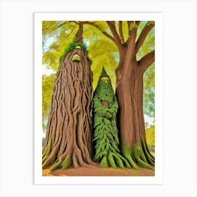 Tree Trunks Art Print