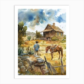 Storybook Illustration The Domain Austin Texas 2 Art Print