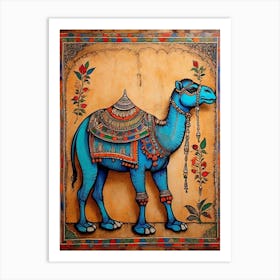 Default Traditional Madhubani Style Painting Of A Camel On A T 1 (2) Art Print