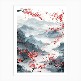 Chinese Cherry Blossoms 1 Art Print