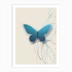 Blue Butterfly 1 Art Print