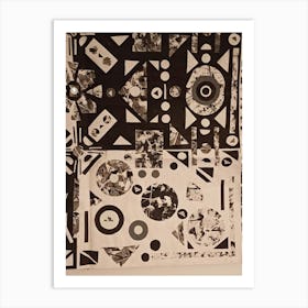 Black And White Abstract Painting Art Print