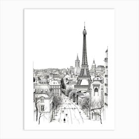 Paris In Black And White Art Print