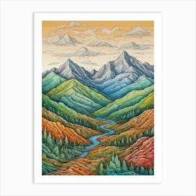 Mountain Landscape 1 Art Print