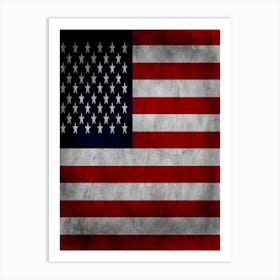 United States Flag Texture Art Print