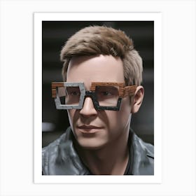 Man Wearing Glasses Art Print