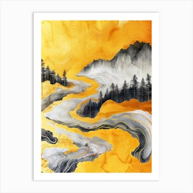 'Sunrise' Abstract Painting Art Print