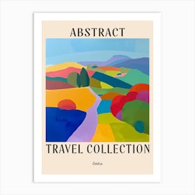 Abstract Travel Collection Poster Serbia Art Print