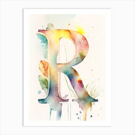 R, Letter, Alphabet Storybook Watercolour Ii Art Print